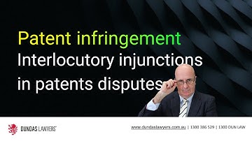 Interlocutory injunctions in patent disputes an introduction