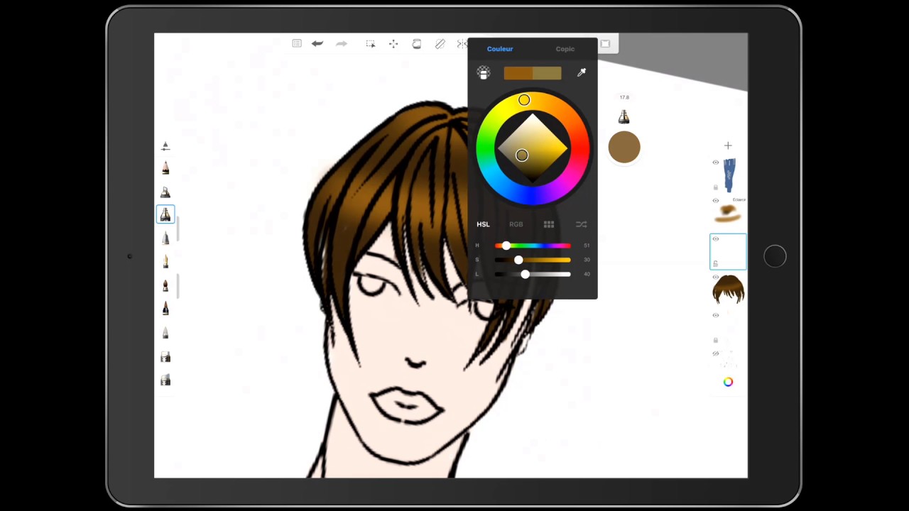 Tuto sur SketchBook IpadPro 02 la mise en couleur YouTube