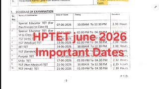 HPTET June 2026 Notification || HPTET Medical 2026||Biology MCQ #tet #tgt 