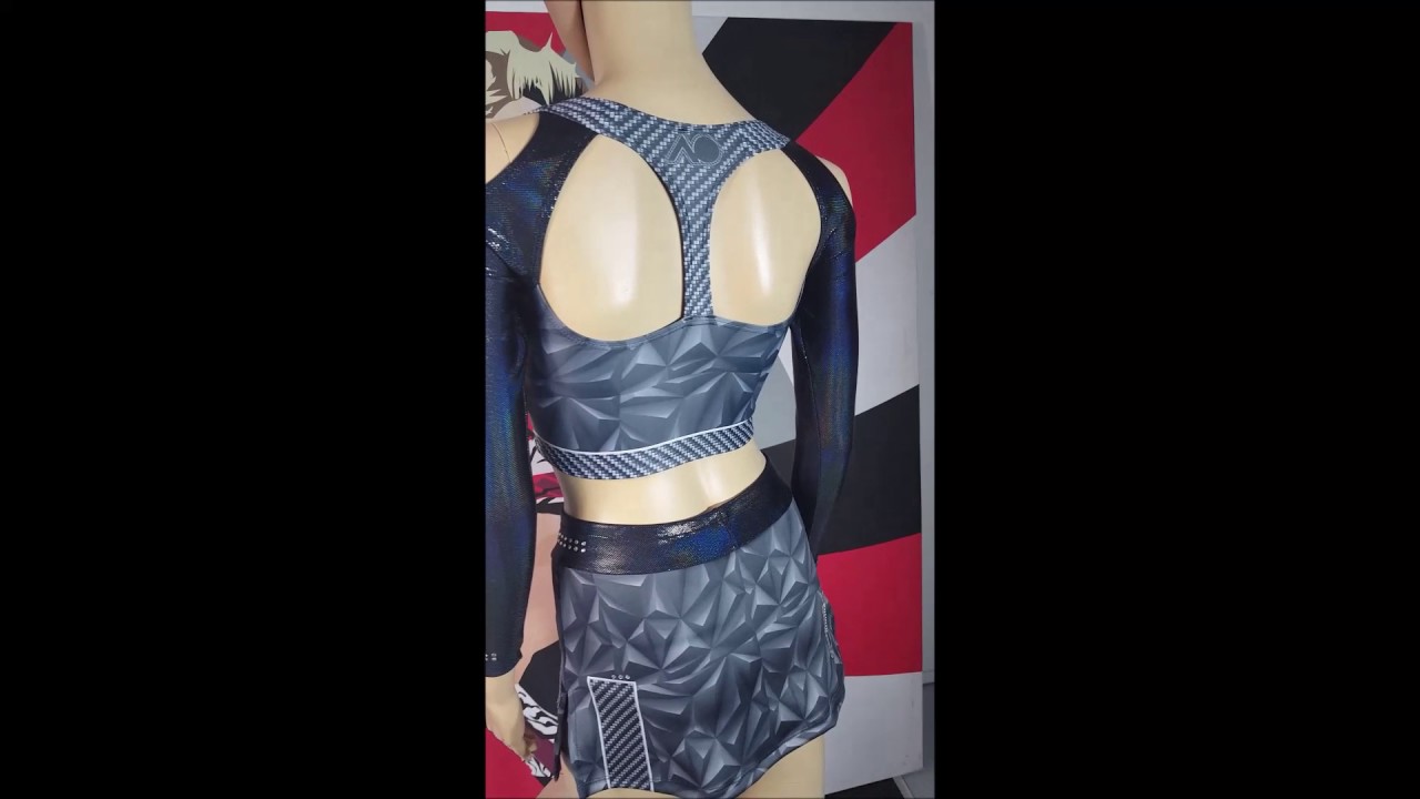 Black Bat  Custom All-star Sublimated Cheer leading Competition Uniform