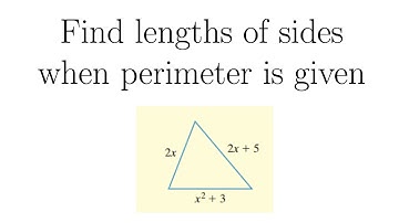 Find the Lengths of Sides of a Triangle when Perimeter is Given