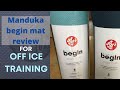 Manduka begin mat review for figure skating off ice training