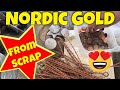 Nordic Gold!  Trash to Treasure.  Making Gold from Aluminum, Copper, Zinc and Tin.  ASMR Melt.