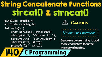 String Concatenate Functions - strcat() & strncat()