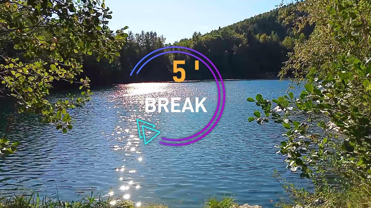 🎹 Sunlit Lake Reflections with Piano Soundtrack | 5-Minute Fixed Shot for Relaxation & Focus