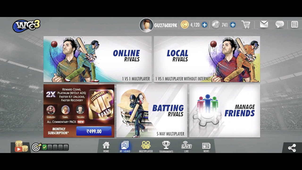 WCC3 BIG BUGS(ICC TEST CHAMPIONSHIP)&TEST CHAMPIONSHIP is not open.