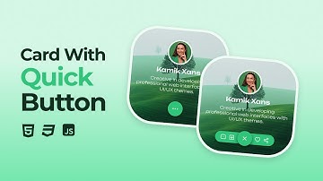 Card Design With Quick Action Button Using HTML CSS JavaScript