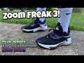 NIKE ZOOM FREAK 3! Review + On-feet! Authentic Jersey and locker room Tee!