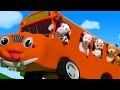 Wheels on the bus go round and round | 3D Nursery Rhymes for Kids | Baby Songs by Farmees