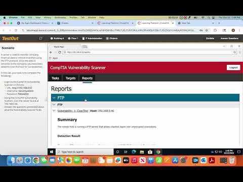 7.2.7 Лабораторное сканирование на наличие уязвимостей FTP Testout Security Pro