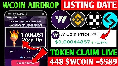 WCoin Finally Announced Listing Date | Wcoin Airdrop New Update | W-Coin Price Prediction Withdrawal