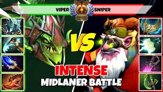 Viper mid Vs Sniper carry  Epic Battle Of Immortal Rank Dota 2 Players  Z Dota 2