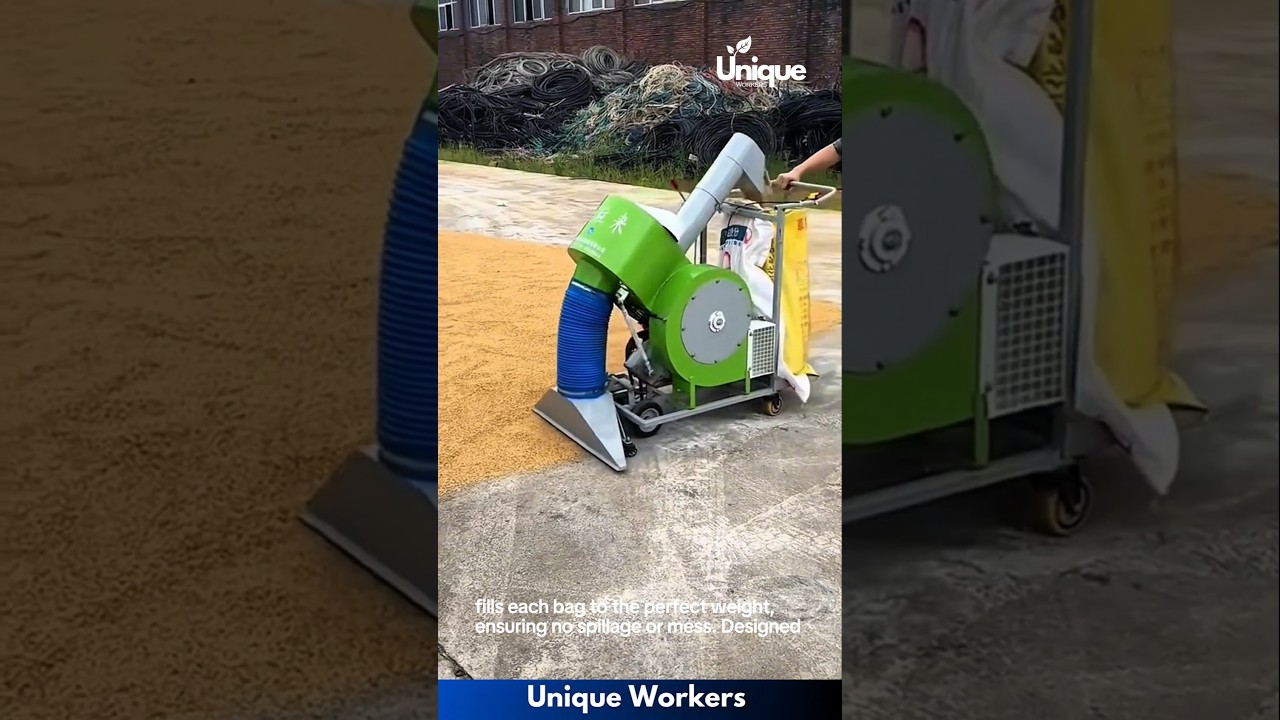 Excellent rice bag filling machine - The workers do their job perfectly || 