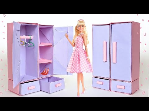 Paper dollhouse closet | Origami bedroom cabinet | DIY mini Dollhouse Furniture