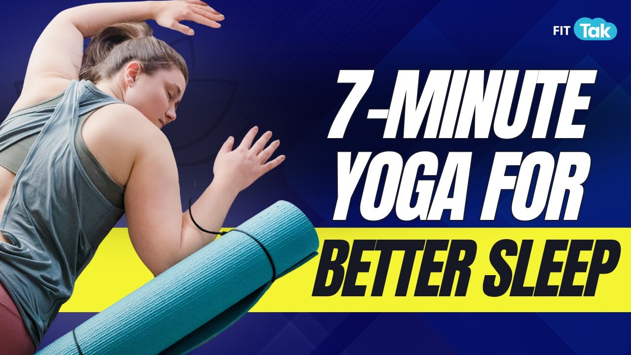 7-Minute Yoga for Deep Sleep | Bedtime Yoga Asanas for Relaxation | Fit Tak