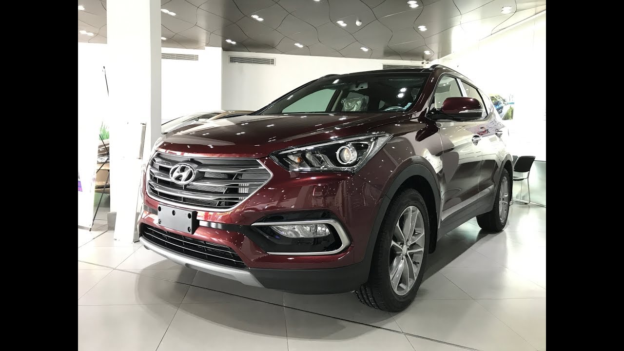 Mua Xe Hyundai Santafe 2017 Màu Đỏ Mận Chín (Bordeaux) - Hyundai Ngọc An -  Youtube