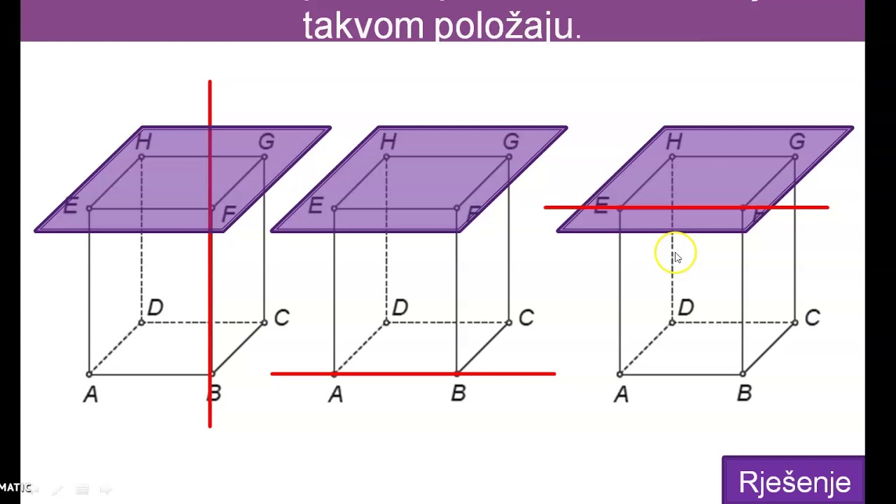 Međusobni položaj prevca i ravnine