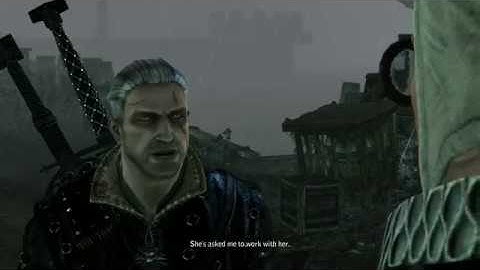 The Witcher 2: Geralt haggles with merchant