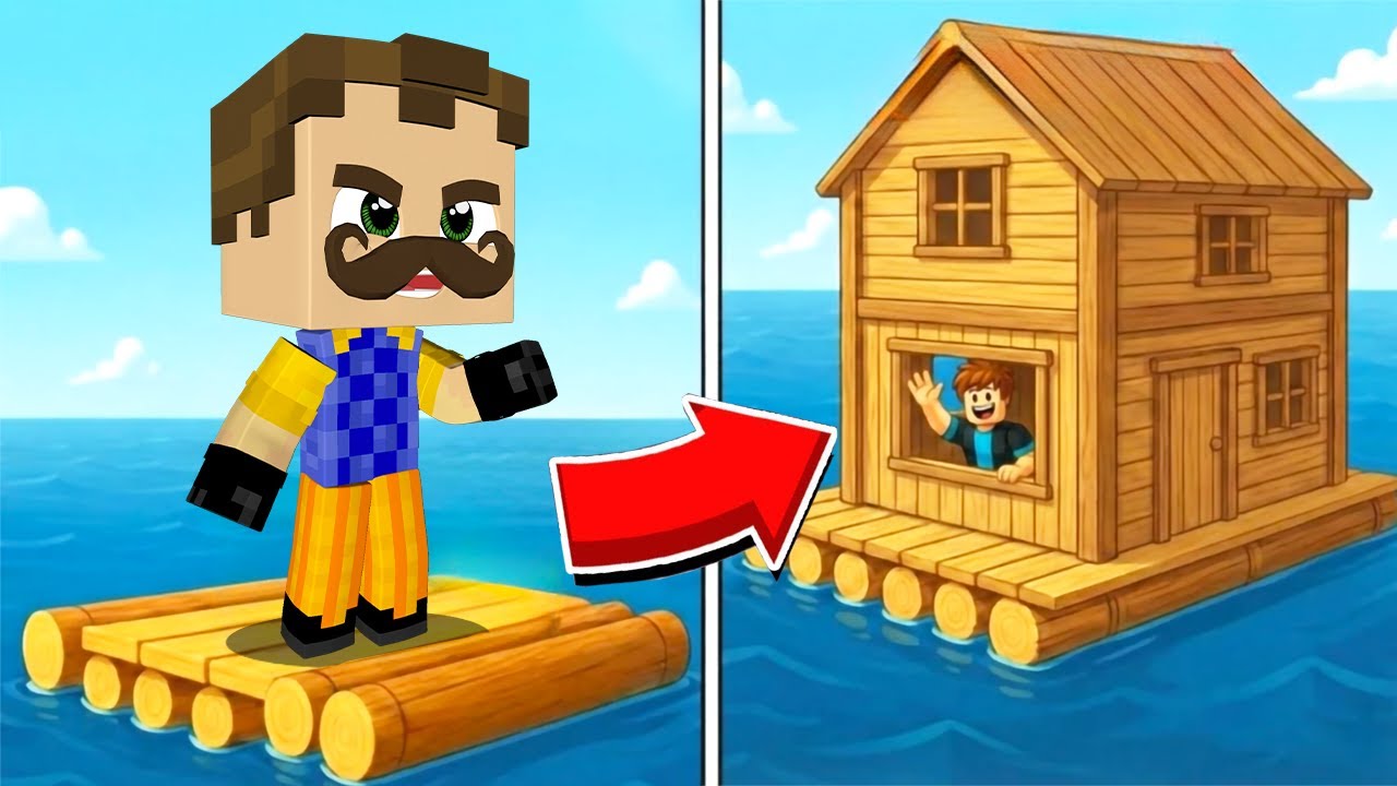 ტივზე სახლი ავაშენეთ Roblox-ში!