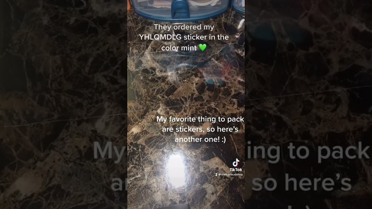 Packaging a Bad Bunny Sticker order for my small Etsy business on TikTok!