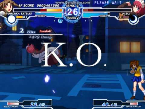 games people play Melty Blood Actress Again Current Code Ver. 1.07 - F-Yumizuka Satsuki Arcade Mode Part 1
