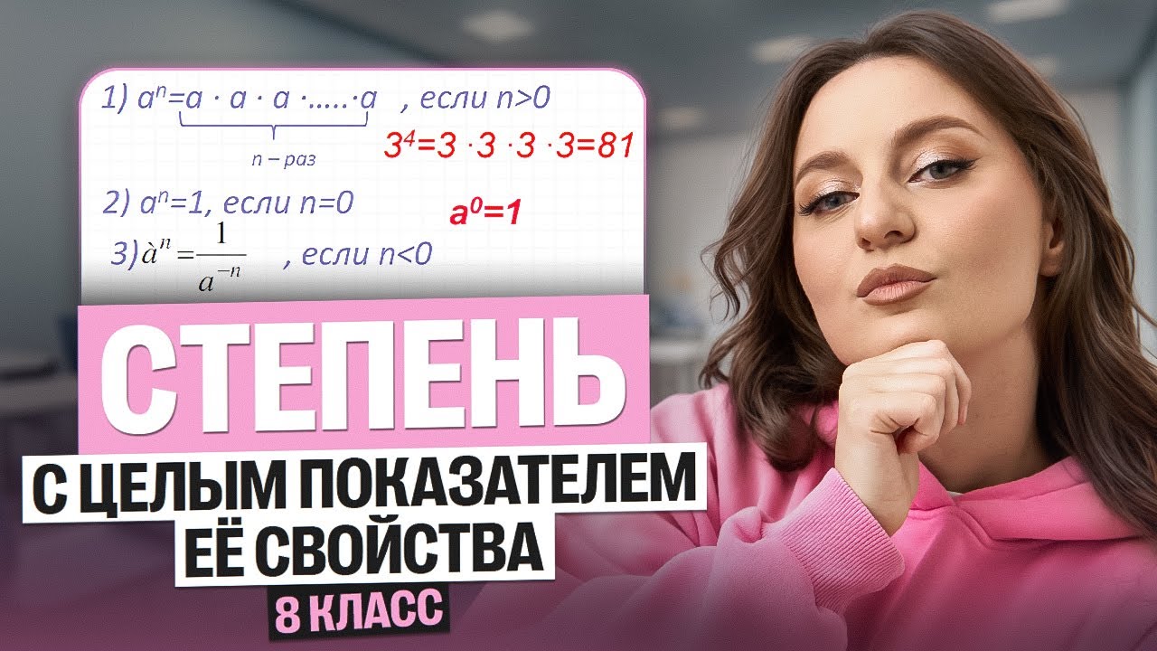 Степень с целым показателем и ее свойства | 8 класс | Саша Теплая