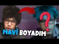 SAÇIMI KESTİM VE MAVİ YE BOYADIM