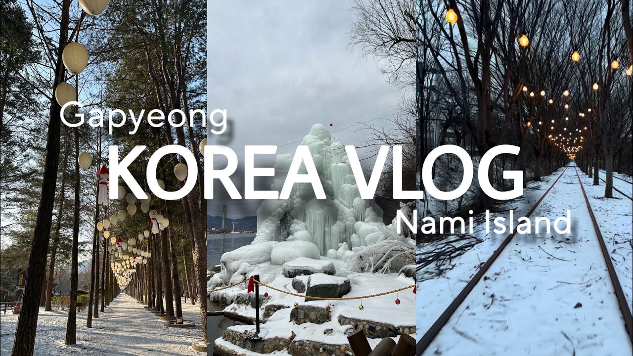 Winter in Korea ❄️☃️: Gapyeong, 🌲 Nami Island, Zipline ,Rail Bike   #korea #travel #vlog 
