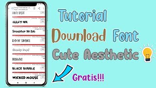 TUTORIAL DOWNLOAD FONT CUTE AESTHETIC | GRATIS!!! screenshot 1