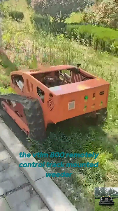 mesin pemotong rumput kendali jarak jauh kustomisasi EPA 224CC dengan rel #remotecontrolmower #mower