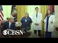 Nurse tells President Trump access to PPE is still "sporadic"