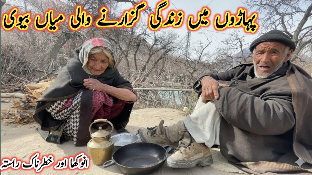 Old Couple Living in The Top Of Mountain  | Siachen’s Wooden Bridge Hand Made 