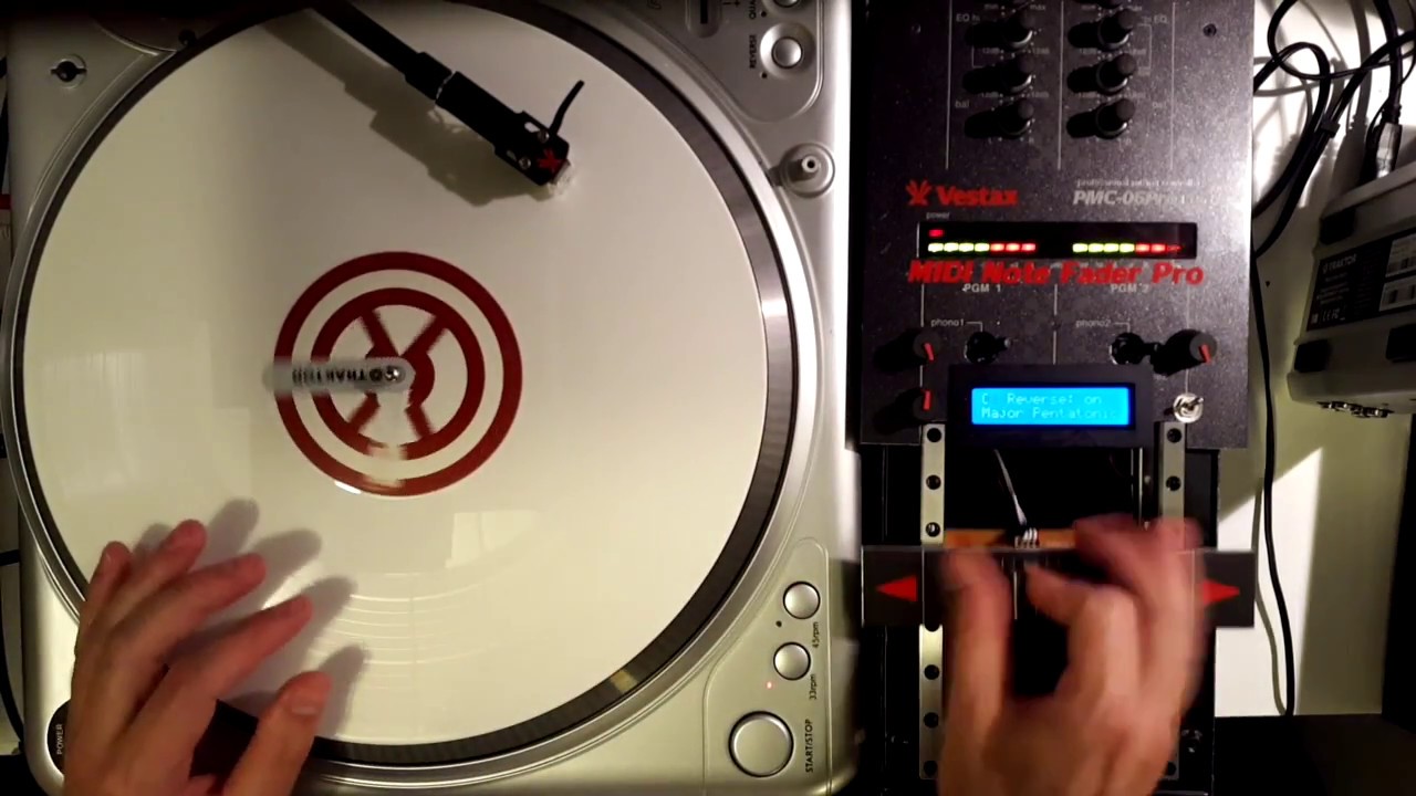 MIDI Note Fader Pro Kit fitted in Vestax 06