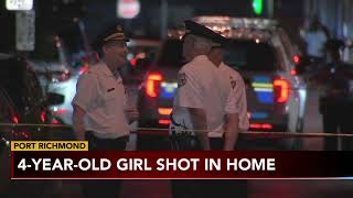4-year-old girl among two shot while standing in doorway of Philadelphia home