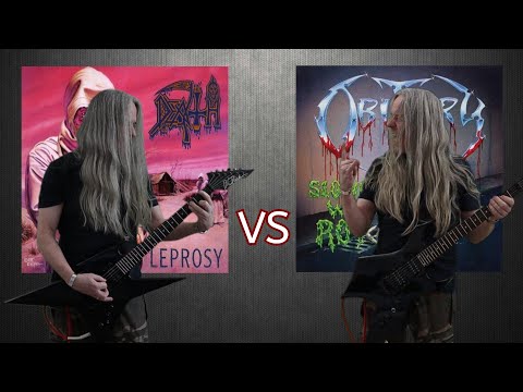 Death "Leprosy" VS Obituary "Slowly We Rot" (Death Metal Guitar Riffs Battle)
