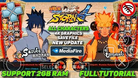 NARUTO Ultimate Ninja Storm 4 PPSSPP Android | All DLC + Save Data & 4K HD Graphics | New Update 