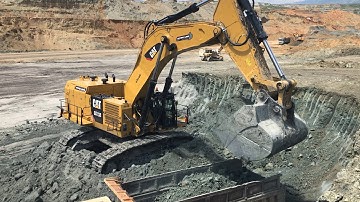 Caterpillar 6015B Excavator Loading Trucks With Two Passes - Sotiriadis Mining