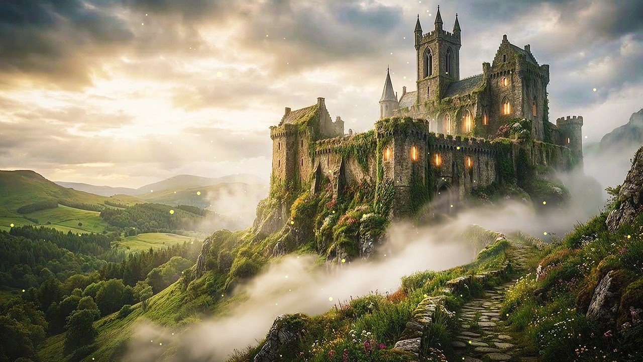 Ancient Cliffside Castle | Epic Medieval Celtic Ambience for Deep Work & Study