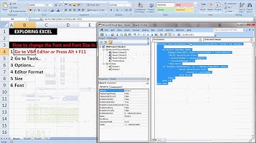 Excel VBA: How to make font and font size bigger in excel VBA Editor