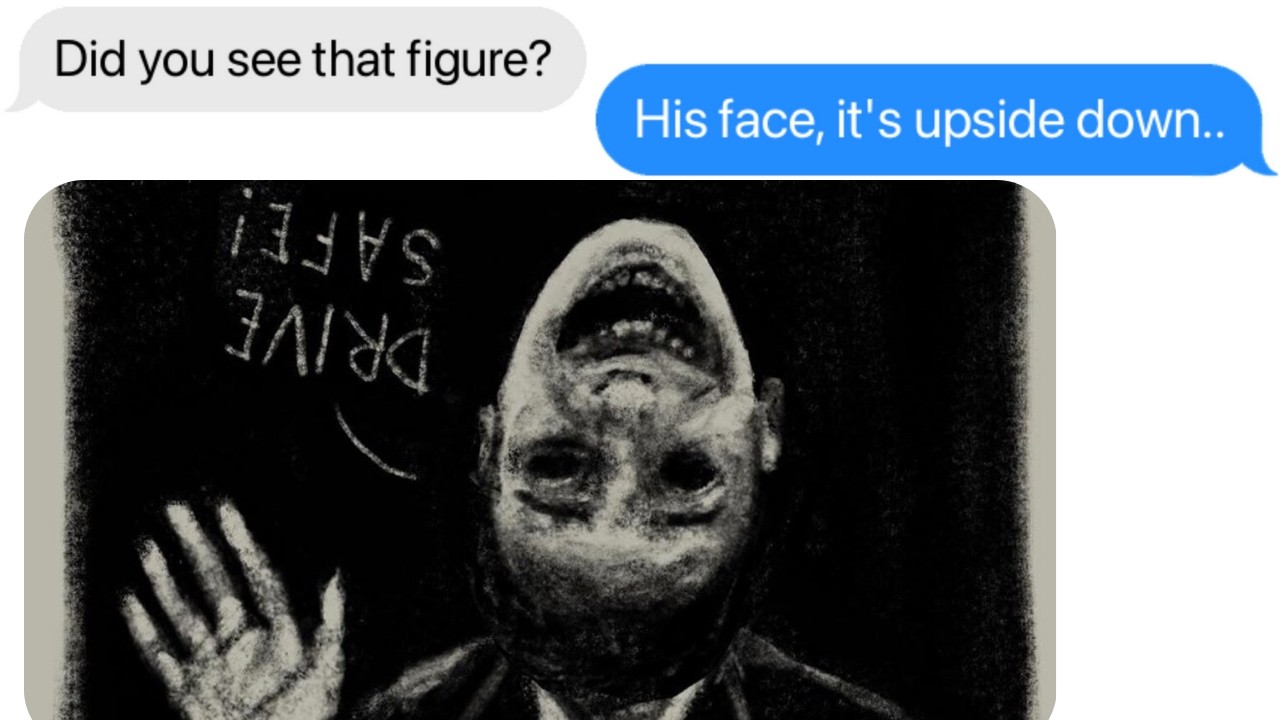 The Man with the Upside Down Face | Trevor Henderson