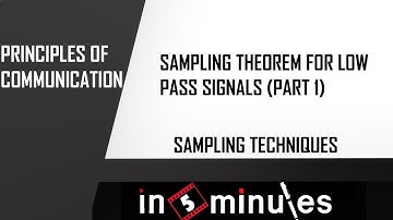 Module5_Vid_1_Sampling Techniques_Sampling theorem for low pass signals (Part 1)