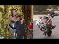 Kim Kardashian's son Saint West pops a wheelie on electric dirt bike