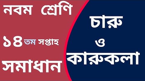 চারু ও কারুকলা। নবম শ্রেণি। ১৪ সপ্তাহ।  CLASS NINE  Arts and Craft Assignment answer 14 th week.