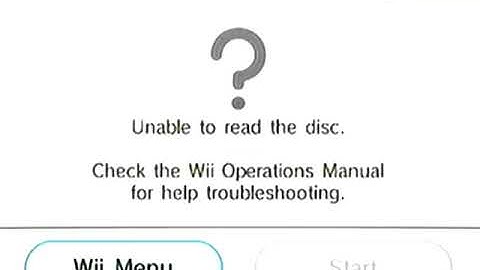 Unable to read the disc.