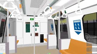 [OpenBVE] HCRT-SMRT Trains Refurbished C101 Set [153/154] Arriving And Departing In AE3 Airport