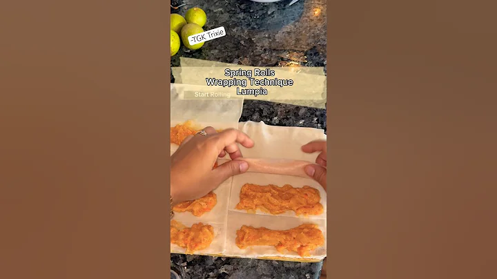 Wrapping Egg Rolls / Spring Rolls Technique -Easy / Fast TGK/S0036