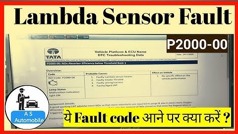 P2000_00Fault Code Ane pr Kya kre Lembda Sensor Kha Lgahota Hai Aur Kitne pin ka hota Hai Kya?