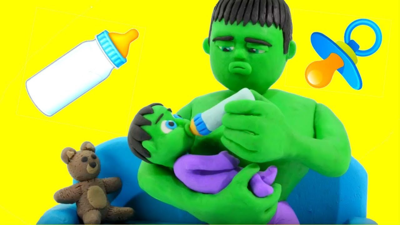 Hulk Baby Sitter Frozen Elsa Superhero Babies Play Doh Cartoons For Kids Youtube