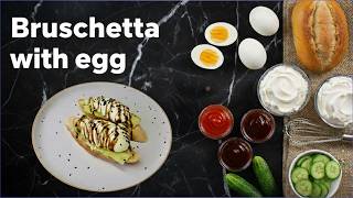 Nutritious Delicious Breakfast Quick. Easy. So Good. Bruschetta With Egg