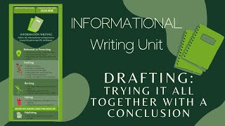 INFORMATIONAL WRITING UNIT | Drafting - Tying it all Together With a Conclusion